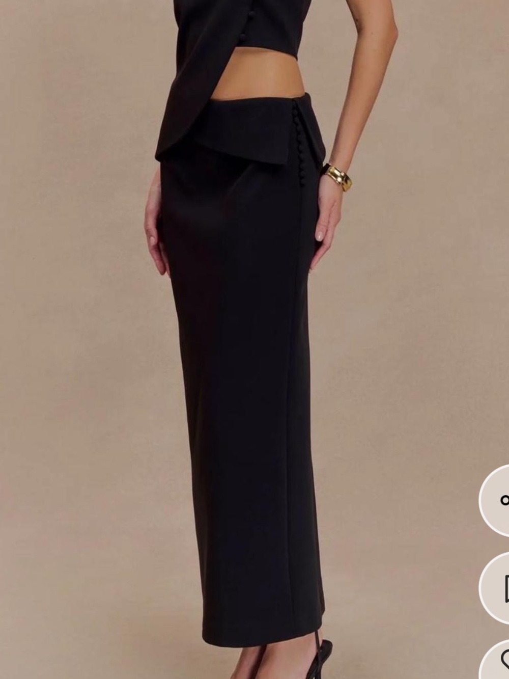Astrid Suiting Midi Skirt black XS